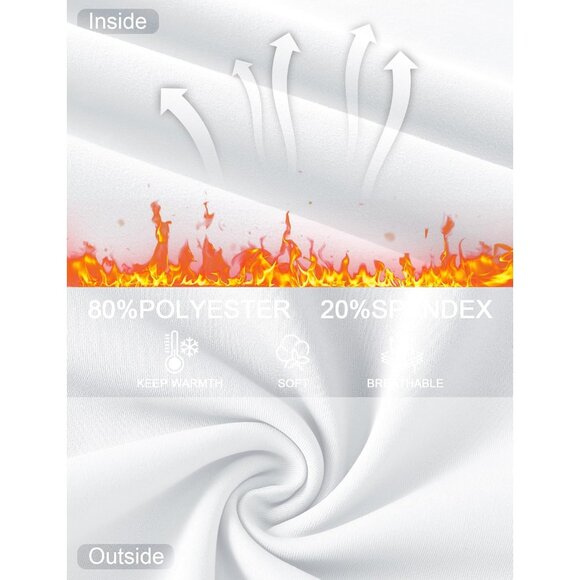 Women's Thermal Fleece Workout Top Long Sleeve Yoga Gym Compression - Picture 3 of 5